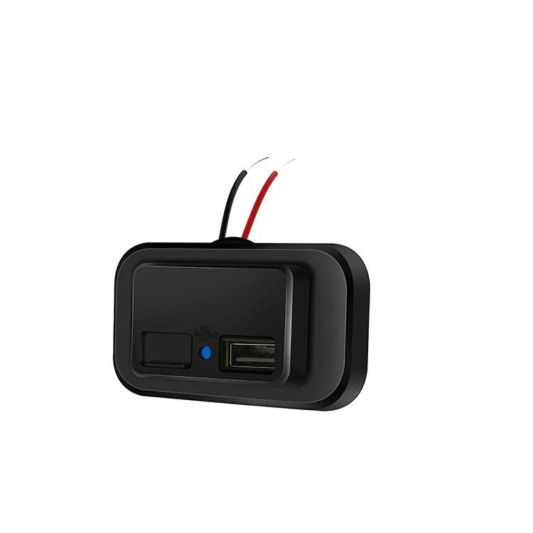 Bluejw شاحن سيارة مزدوج USB مقبس 12V/24V تركيب لوحة، 4.8A و 3.1A، محول طاقة للسيارات، RV، مخيم، كارافان - Image 1